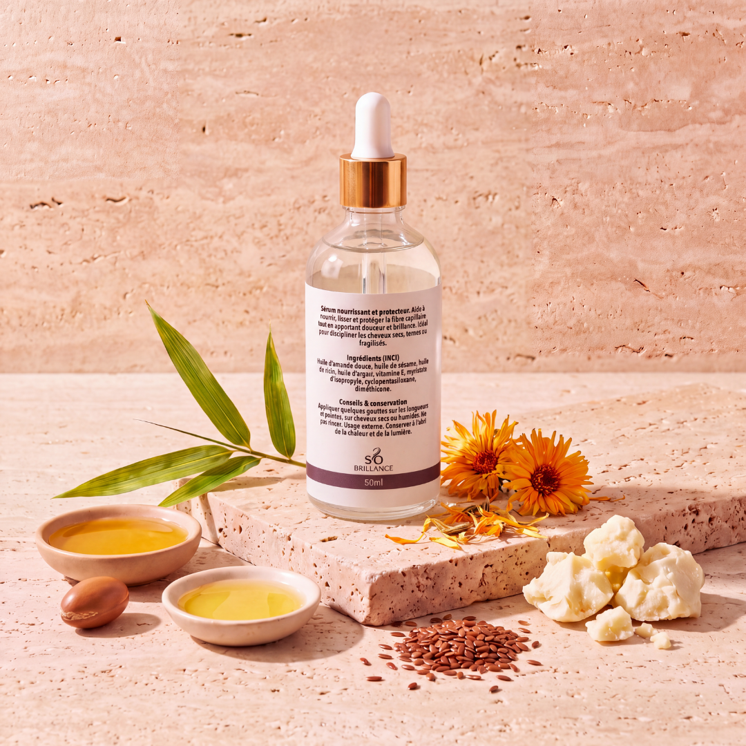 Sérum brillance pour cheveux